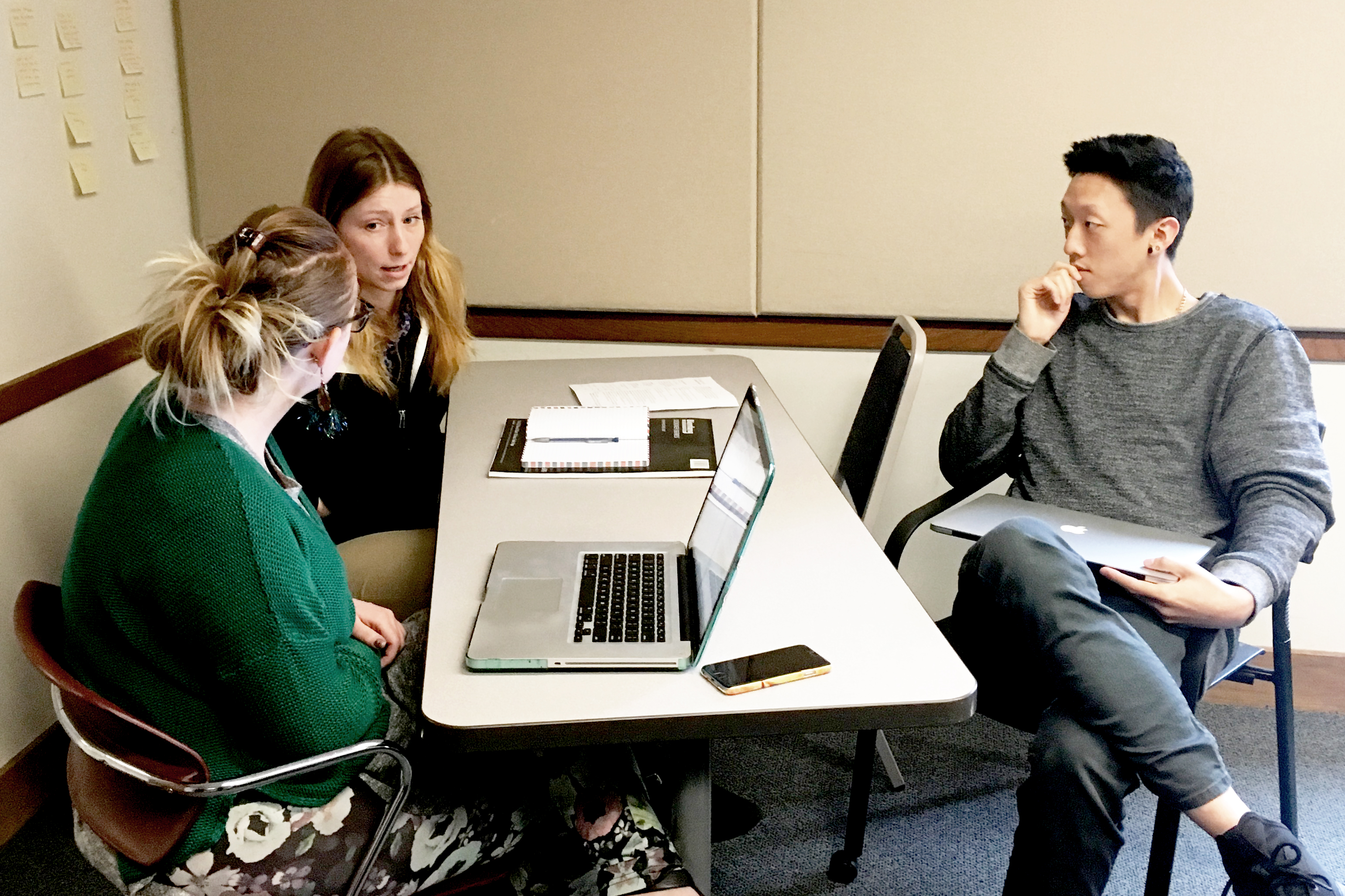 Students working in a group